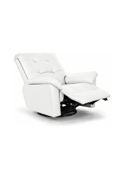 Smarto Relax Basel Elektrikli Masajlı Döner Sallanan Tv Koltuğu Kontrol Panelli Ergonomik Gerçek Deri Baba Koltuğu Beyaz