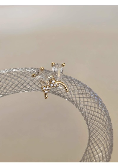 Fiyonk Kulak Model Kıkırdak Piercing Tragus Helix Gold Renk Küpe Gold