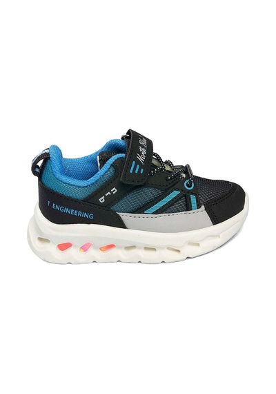 134 Çocuk Okul Öncesi Işıklı Rahat Sneaker Siyah/mavi