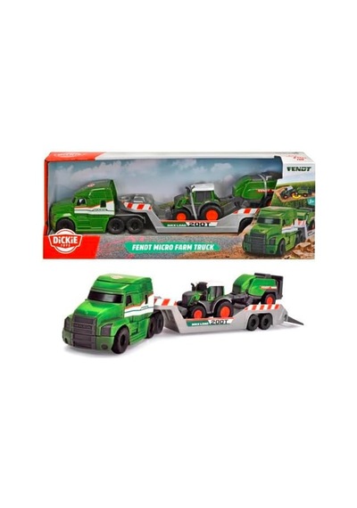 Dickie, 203735006, Fendt Çekici Ve Traktörlü Araç Seti, 2'li Paket, Serbest Tekerlekli, Hareketli Ve Açılabilir Parçalar, 9 Cm, 32 Cm