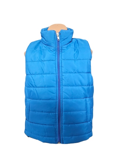Mnk Baby & Kids Erkek Çocuk Kapüşonsuz Cepli Trend Şişme Yelek M00708 Mavi