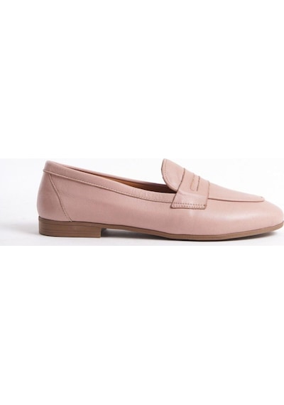 Mubiano Hakiki Deri Collection Kadın Loafer & Babet Pudra -mcmng12103-pd Pudra