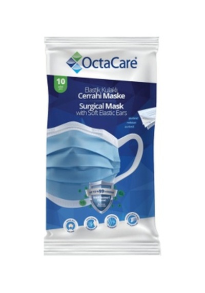 Elastik Kulaklı Cerrahi Maske - 10'lu