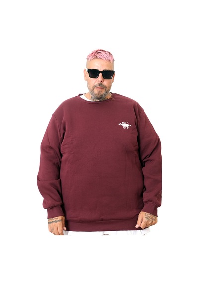 Mode Xl Büyük Beden Erkek Sweat Bisiklet Horse U25812 Siyah