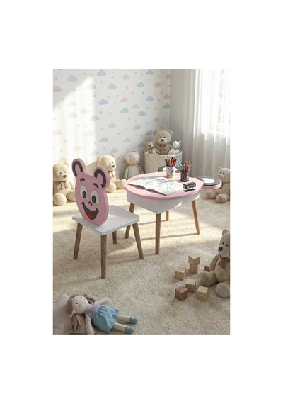 Happy Face Çocuk Mobilya Seti Pembe Renk Renk Happy Face Çocuk Mobilya Seti Pembe Renk Renk