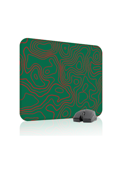 Yeşil Kırmızı 48x40 Xl Taraftar Gaming Oyuncu Mouse Pad Kaymaz Taban Büyük Fare Altlığı Topography