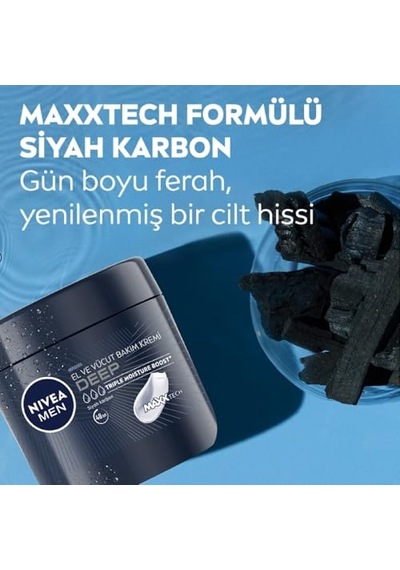 Nıvea Men Erkek El Ve Vücut Bakım Kremi Deep Dimension 400ml,yoğun Nemlendirici,ferah Koku,yenileyici Bakım