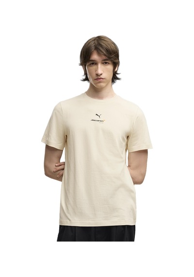 Puma Mclaren Small Logo Erkek Bej Günlük Stil T-shirt 63744806