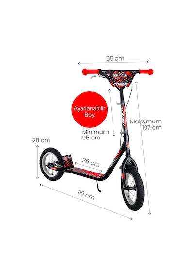 Tommybaby İkon 12 Jant Scooter