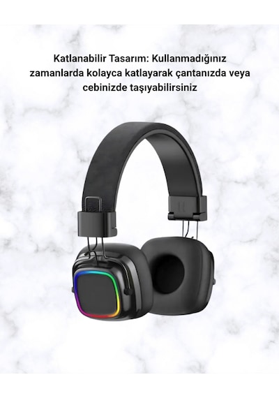 Znv Zenvia Mey İthalat Bluetooth 5.3 Rainbow Işıklı Kulak Üstü Kablosuz Kulaklık Znv2025 Cmn