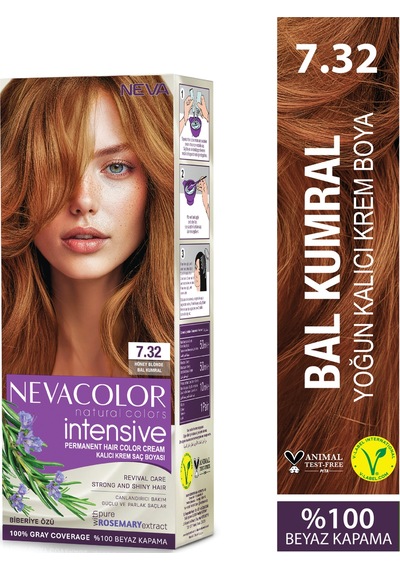 Intensıve 7.32 Bal Kumral Kalıcı Krem Saç Boyası Seti