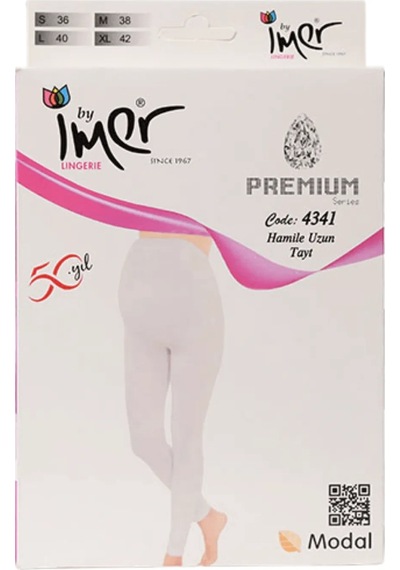 İmer Uzun Hamile Tayt 4341 White