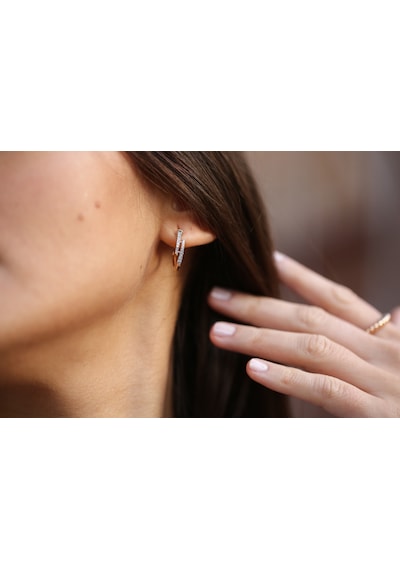 Reis Kuyumculuk T9602 Claw White Earring Altın  Küpe