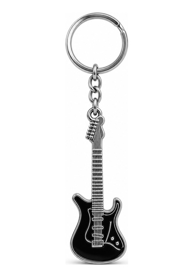 Elektro Gitar Figürlü Metal Anahtarlık Müzikseverlere Özel Şık Hediye