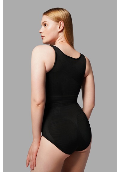 Fit Women Kalın Askılı Agraflı Body Slip 9064 Siyah