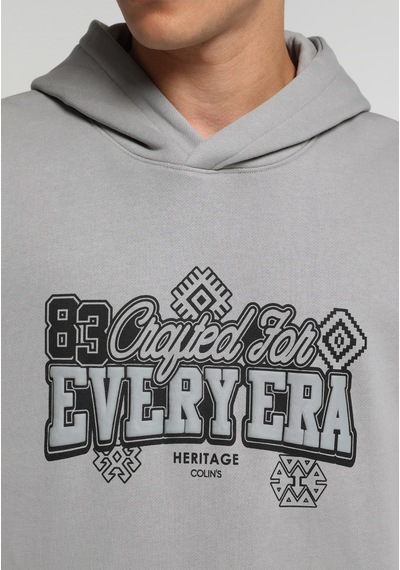 Colin's Colins Relaxed Fit Kapüşonlu Düz Erkek Gri Sweatshirt Cl1081343 Q1.v2 Gra