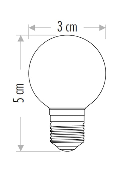 5 Adet Kırmızı Top Led Gece Lambası Ampulü Işık