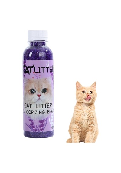 Kedi Kumu Koku Giderici Granül Parfüm - Uzun Süreli Ferahlık Sunan Kedi Kumu Kokusu Giderici, Etkili Koku Nötrleştirici 250 Ml Lavanta