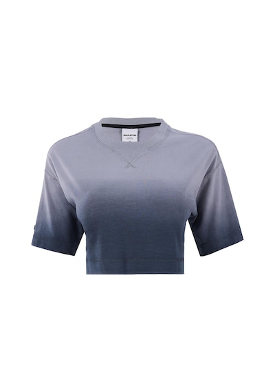 Maraton Comfort Kadın Bisiklet Yaka Gri Crop Top Gri