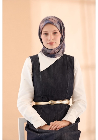 Silk Home Soft Eşarp 73095-17 Eski Lavanta, Lacivert, Soğan Kabuğu, Gri