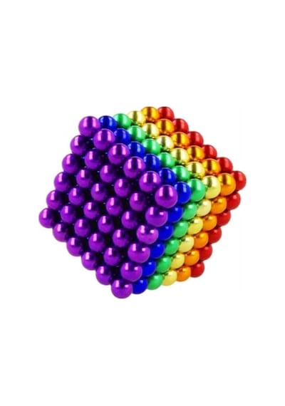 Boncuk Mıknatıs 216 Adet 5mm Mıknatıslı Lego Magnet Neo Cube Gümüş Neo Karışık