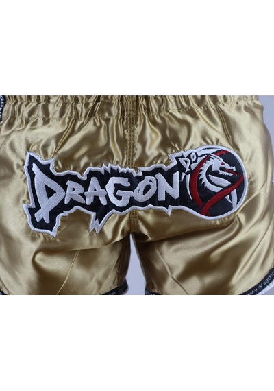 Dragondo Mt3076 Shiny Muay Thai Gold Kick Boks Şortu Altın
