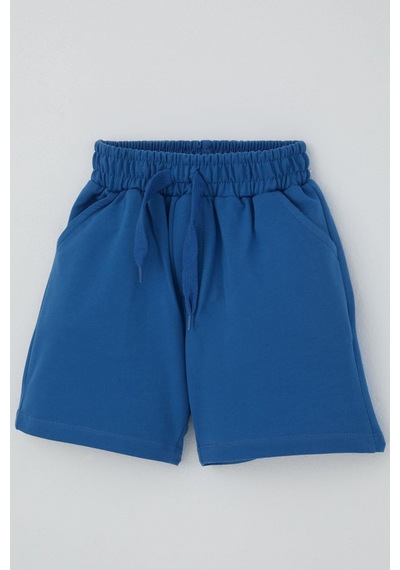 Breeze Erkek Çocuk Şort Bağcık Aksesuarlı Cepli 3-7 Yaş, Saks Mavisi