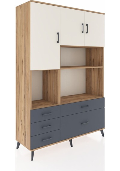 Hyperion Dolap 8 Raflı 5 Çekmeceli 3 Kapaklı 132x44x195 Çam-aytaşı/antrasit Aytası/antrasıt Hyperion Dolap 8 Raflı 5 Çekmeceli 3 Kapaklı 132x44x195 Çam-aytaşı/antrasit Aytası/antrasıt