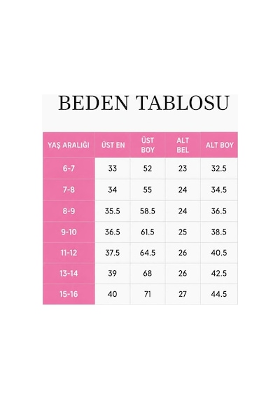 My Kids Wear Kız Çocuk Desenli Şortlu Bone Li Mayo Takımı 12875 Mor - Pembe