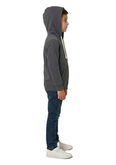 Mnk Baby & Kids Çocuk İkiiplik Mevsimlik Fermuarlı Kapüşonlu Sweatshirt Mnk0540 Füme