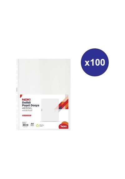 100 Adet Şeffaf Xl Poşet Dosya, A4 Boyutunda 1