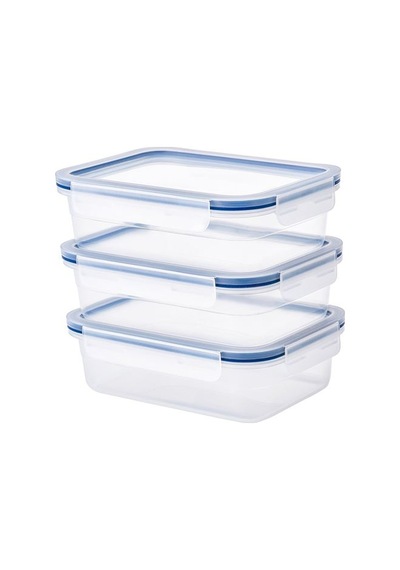 Ikea 365+ Plastik Saklama Kabı Seti, Şeffaf, 1 Lt, 3 Parça