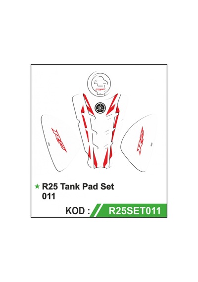 Yamaha R25 2014-18 Beyaz Tank Pad Set