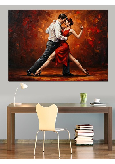 Tutkulu Tango Dansı Dekoratif Kanvas - Mdf Ahşap Tablo