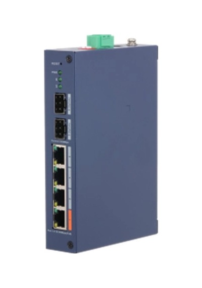 Dahua Chs4206-4et-60 4 Port 10/100 + 2 Port Sfp Uplınk 60w Poe Cloud Yönetilebilir Endüstriyel Swıtc