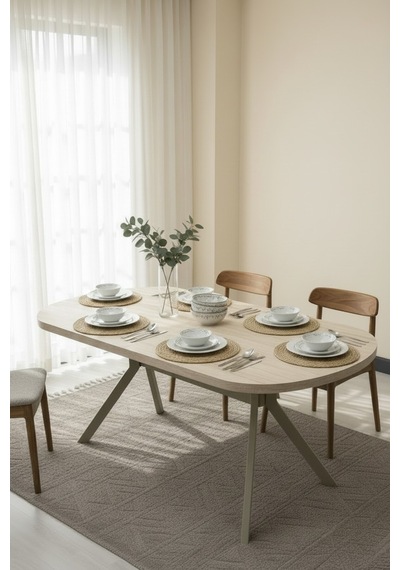 Zae Mdf Yemek Masası 90x170 Cm Traverten/bej Traverten/bej Zae Mdf Yemek Masası 90x170 Cm Traverten/bej Traverten/bej