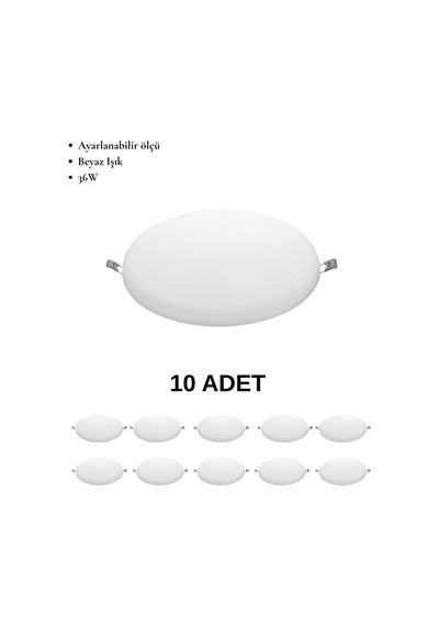 Horoz Stella-36 Sıva Altı Ayarlanabilir 36 Watt Led Panel Beyaz Işık - 10 Lu Paket Beyaz