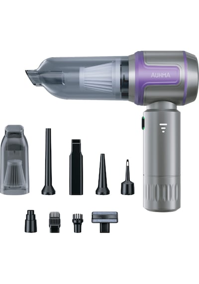 Ahv-19 Kablosuz Araç İçi Süpürge Mor 17000pa Güçlü Vakum Fırçasız Motor Üfleme & Vakum Mor