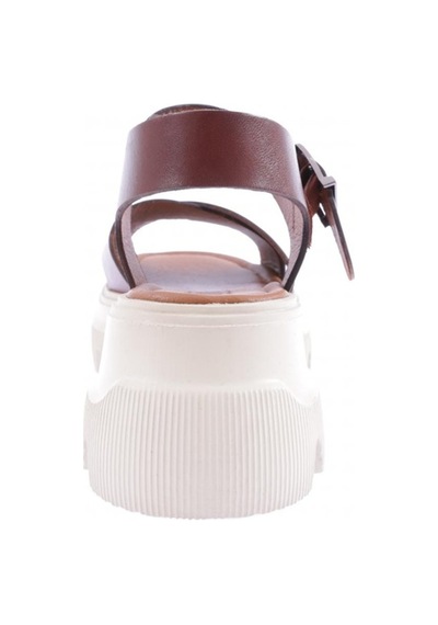 Dgn 144 Kadin Kalin Taban Çapraz Bantli Sandalet 144-207-R0685 Kahverengi