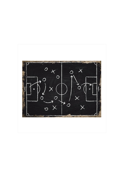 Bedeko Futbol Taktik Model Ahşap Tablo 25 Cm X 35 Cm