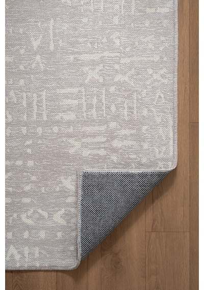 Mikasa Mks01g Gri Dekoratif Şönil Kilim İskandinav Desen Yıkanabilir Yumuşak Kaymaz Taban Halı
