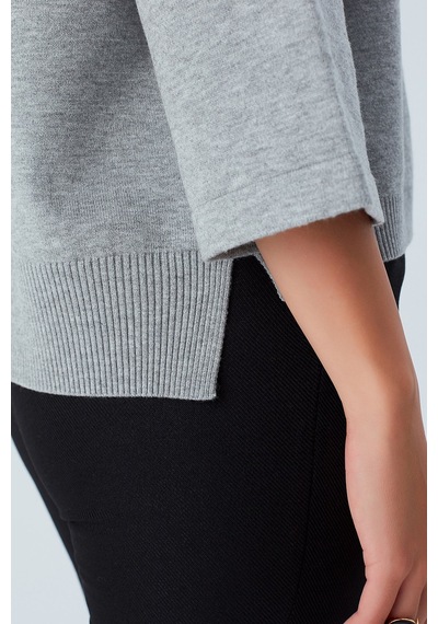 Peraluna Nell Pullover Yanları Yırtmaçlı 3/4 Kol İnce Kadın Triko Kazak Gri Melanj-gri Melanj Gri Melanj Peraluna Nell Pullover Yanları Yırtmaçlı 3/4 Kol İnce Kadın Triko Kazak Gri Melanj-gri Melanj Gri Melanj