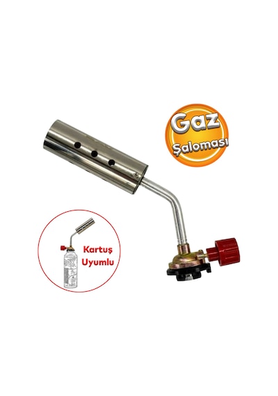 Gaz Ayarlı Pürmüz Kartuş Şaloma Butan Bütan Propan Gaz Başlığı Dragon Mangal Ateş Başlatıcı 1 Adet