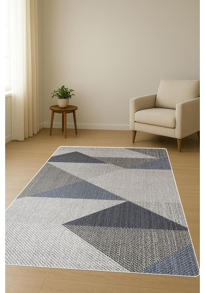 Modern Desenli Dijital Baskı Kaymaz Taban Halı H0152 Renkli