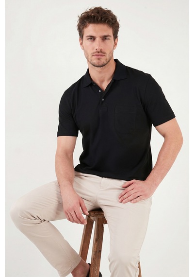 Buratti Pamuklu Regular Fit Göğüs Cepli Düğmeli Polo T Shirt Erkek Polo T Shirt 4565001 Siyah Buratti Pamuklu Regular Fit Göğüs Cepli Düğmeli Polo T Shirt Erkek Polo T Shirt 4565001 Siyah