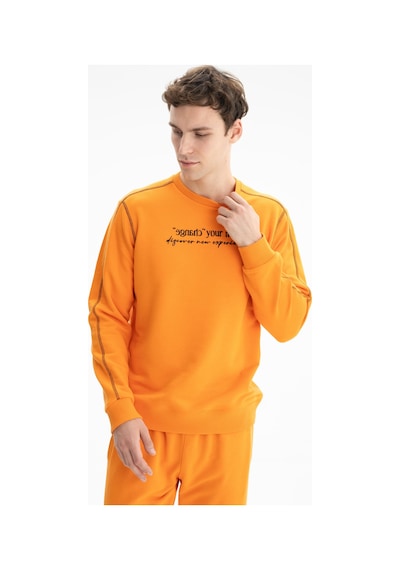 AR-MA Arma Erkek Tarz Yazı Baskılı Regular Fit Şardonsuz 3 İplik Bisiklet Yaka Sweatshirt 001