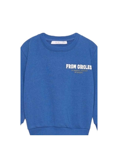 Nk Kids Erkek Bebek Pamuklu İki İplik Kuzey Sweatshirt-14725 İndigo