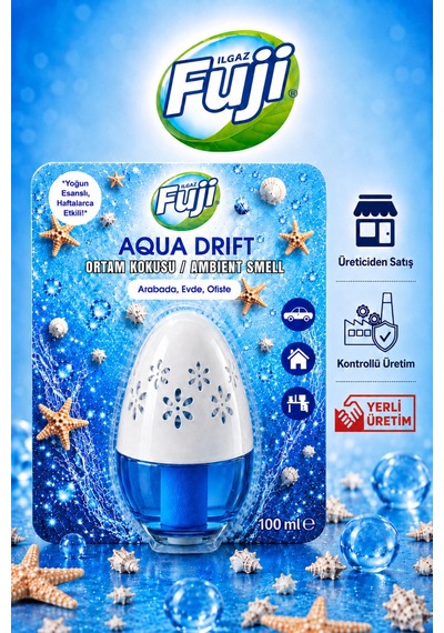 Ilgaz Fuji Okyanus Esintili Araç, Wc, Oda Ve Ortam Kokusu 100 Ml Aqua Drift Kalıcı Kavanoz Koku