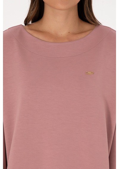 U.S. Polo Assn. Kadın Gül Kurusu Bisiklet Yaka Sweatshirt 50314210-VR221