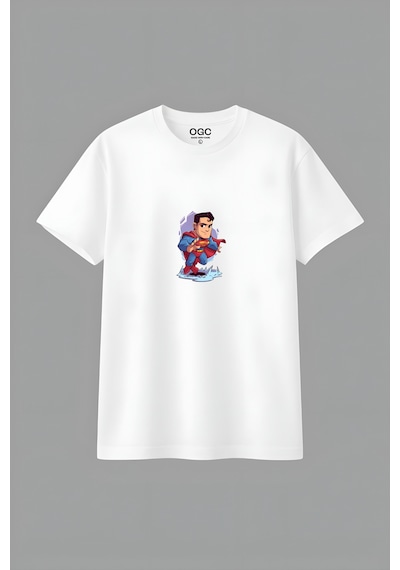 Ogc Superman Unısex T-shırt Beyaz